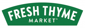"Fresh Thyme Market" written on a green banner.